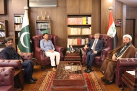 ایم ڈبلیوایم کے رکن قومی اسمبلی انجینئرحمید حسین کی عراقی سفیر حامد عباس لفتہ سے ملاقات