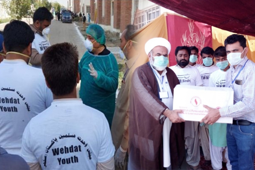 ایم ڈبلیوایم کے رضا کار جانوں کی پروا کیئےبغیر6 روز سے مسلسل سکھر قرنطینہ مرکز میں خدمات کی انجام دہی میں مصروف عمل
