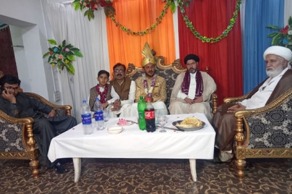ایم ڈبلیوایم پنجاب کے صدر علامہ علی اکبر کاظمی کی چنیوٹ میں ضلعی صدر عاشق بخاری کی صاحبزادی کی شادی میں شرکت