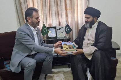 تحریک جہاد اسلامی فلسطین کے رہنما احسان عطایاکی ایم ڈبلیوایم کے سیکریٹری امور خارجہ علامہ شفقت شیرازی سے ملاقات ، فلسطینیوں کی بھرپور حمایت پر اہل پاکستان سے اظہار تشکر