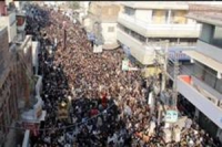 بے یقینی کی صورتحال کے باوجود راولپنڈی میں چہلم امام حسین (ع) کا تاریخی ساز جلوس