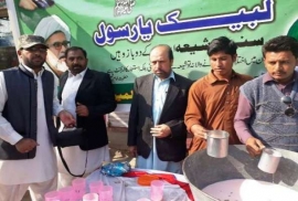 بھکر، ایم ڈبلیو ایم کے زیراہتمام عیدمیلادالنبی(ص) کے موقع پر ''استقبالیہ کیمپ'' اور دودھ کی سبیل کا اہتمام