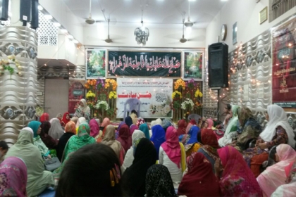 ایم ڈبلیوایم ضلع حیدرآبادیونٹ نمبر10شعبہ خواتین کے زیر اہتمام جشن ولادت شہزادی کونین ؑ کا انعقاد