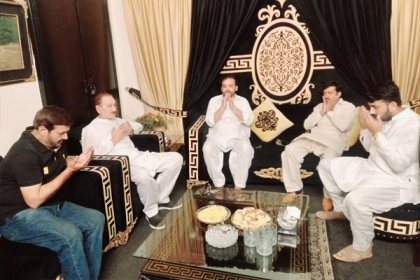 امیر عباس مرزااور منتظر مہدی کی ایم ڈبلیوایم رہنماحسین زیدی سے ملاقات ، بھائی کے انتقال پرتعزیت