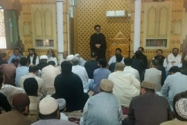 کوئٹہ، ایم ڈبلیوایم رہنما علامہ سید ہاشم موسوی و دیگر کی داعش کے ہاتھوں مصور کاکڑ کی شہادت پر اظہار تعزیت