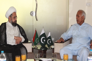 پی ٹی آئی رہنماء غلام سرورخاں کی علامہ امین شہیدی سے ملاقات جی بی الیکشن میں مل کر لائحہ عمل طے کرنے کا عزم