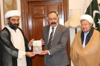 مرکزی ترجمان ایم ڈبلیوایم علامہ مقصودڈومکی کی گورنر بلوچستان سے ملاقات ، سرینا ہوٹل دھماکے کی مذمت
